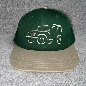 Jeep Truck Mopar Hat fitted Cap Stretch Strap Green Off Road embroidered
